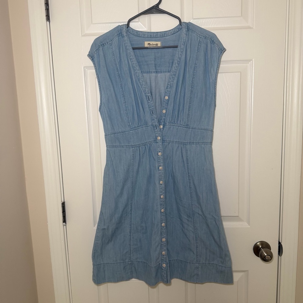 Madewell Denim Cap Sleeve Mini Dress